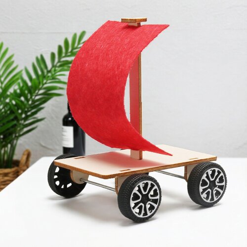 风力小车帆力车木质科技小制作小发明DIY小学生steam实验教育器材