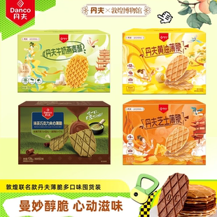 丹夫华夫饼干西非黑巧薄脆多口味休闲下午场零食超值大盒装176g