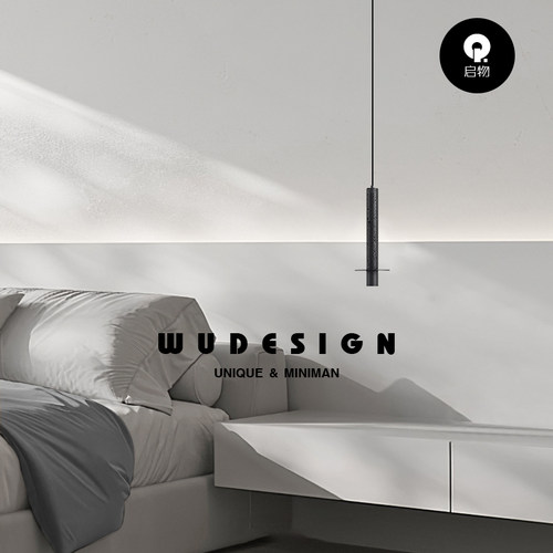 意式极简黑洞石床头小吊灯北欧简约设计师创意个性卧室客厅餐厅灯