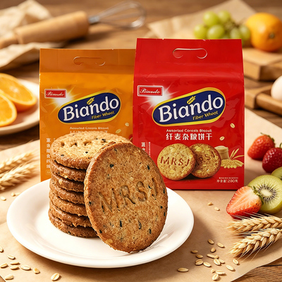 香港Biando纤麦杂粮饼干原味芝麻味全麦粗粮消化饼早餐代餐小零食
