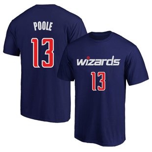 华盛顿奇才13号普尔球衣训练服纯棉圆领短袖T恤篮球运动半袖