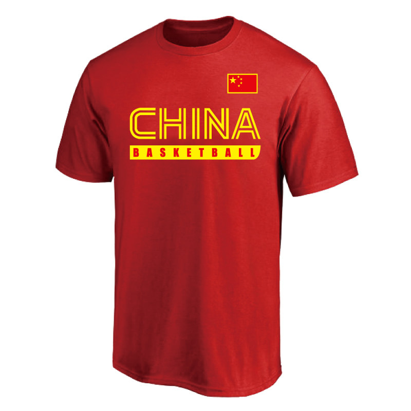 中国篮球国家队球衣训练服世界杯CHINA短袖T恤易建联郭艾伦半袖