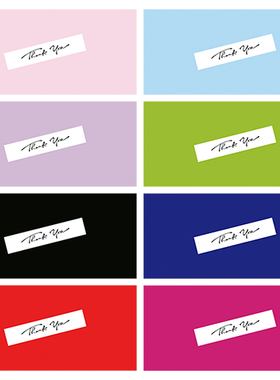 黑色蓝色粉色紫色THANK YOU甜品台装饰推推乐贴纸装饰烘焙通用款