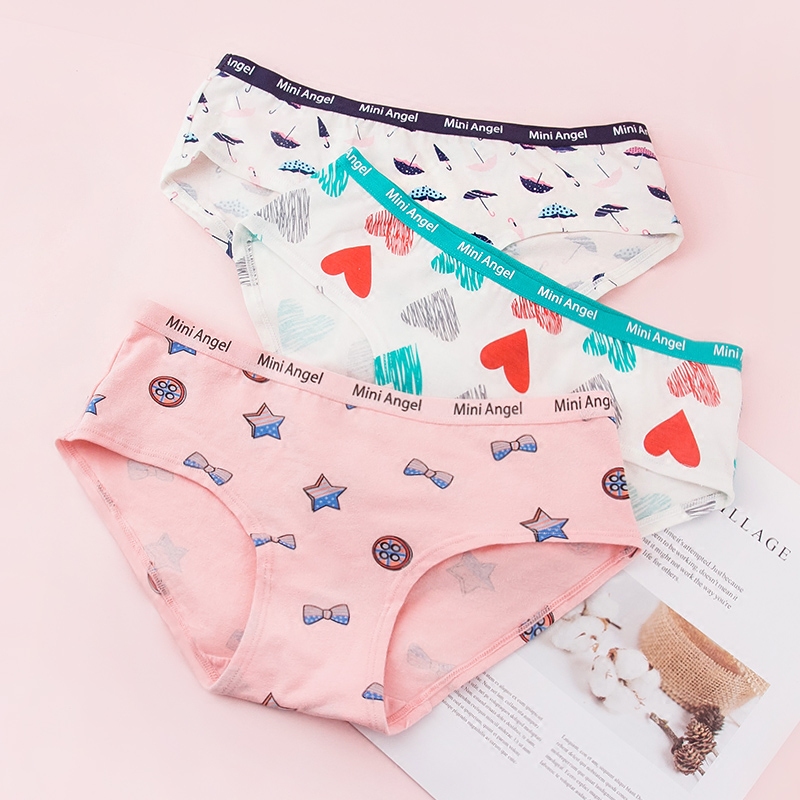 内裤女纯棉中低腰抗菌透气可爱日系甜美少女生高中学生韩版小清新,女士内衣/男士内衣/家居服,女三角裤,淘宝优惠券,粉丝福利购,淘宝优惠卷