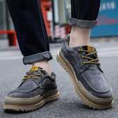 CAT2025春秋热销卡特工装 大头鞋 低帮休闲皮鞋 真皮头层户外男鞋