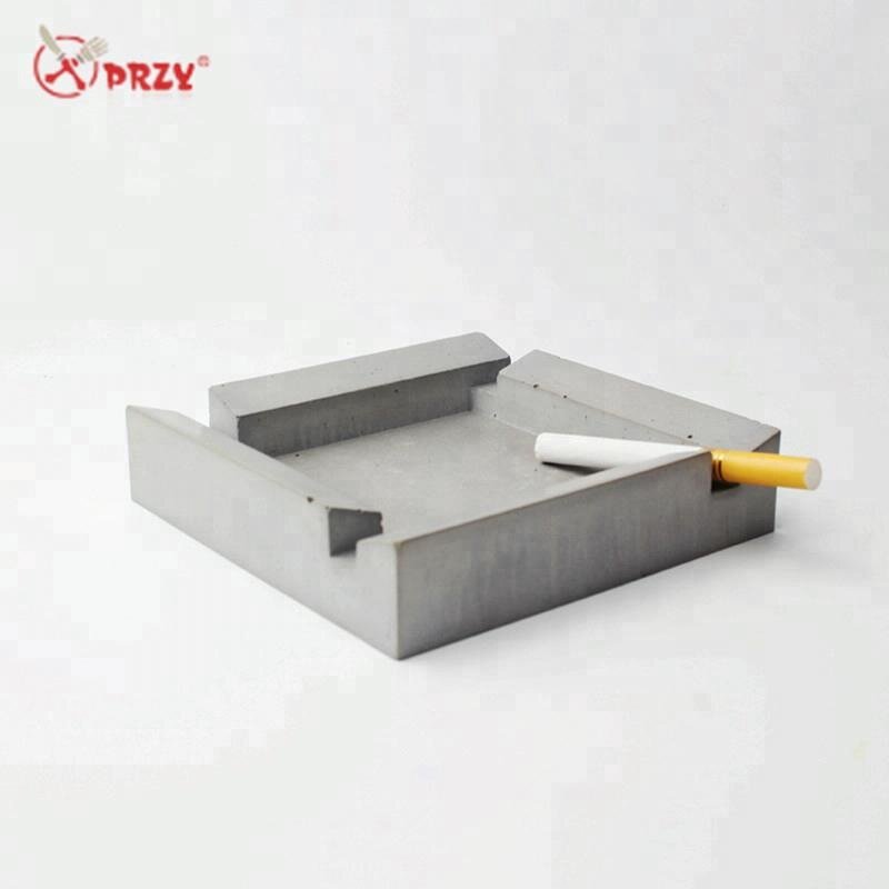 przy烟灰缸水泥模方形烟灰缸家用工艺品模具书桌装饰品硅树脂模具