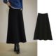 黑色毛呢a字裙女2026新款 淑女风高腰显瘦长裙百搭呢子垂感半身裙