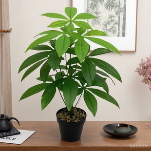 仿真植物发财树室内客厅办公室角落大型落地装饰假树仿生绿植摆件