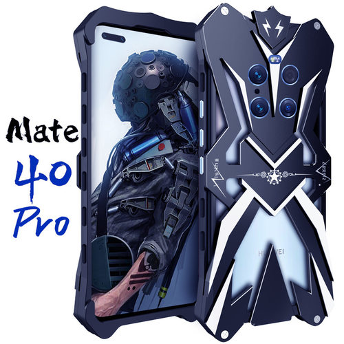 适用华为Mate50Pro金属手机壳mate40防摔保护套铝合金mate30硬外壳镂空散热机械铠甲抗摔防震高档高级轻奢男