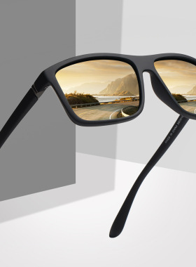 偏光镜智能变色太阳镜钓鱼眼镜男墨镜开车女防紫外线潮流方形时尚