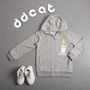 品牌童装特价捡漏男童春秋款薄款纯棉针织外套拉链卫衣长袖上衣