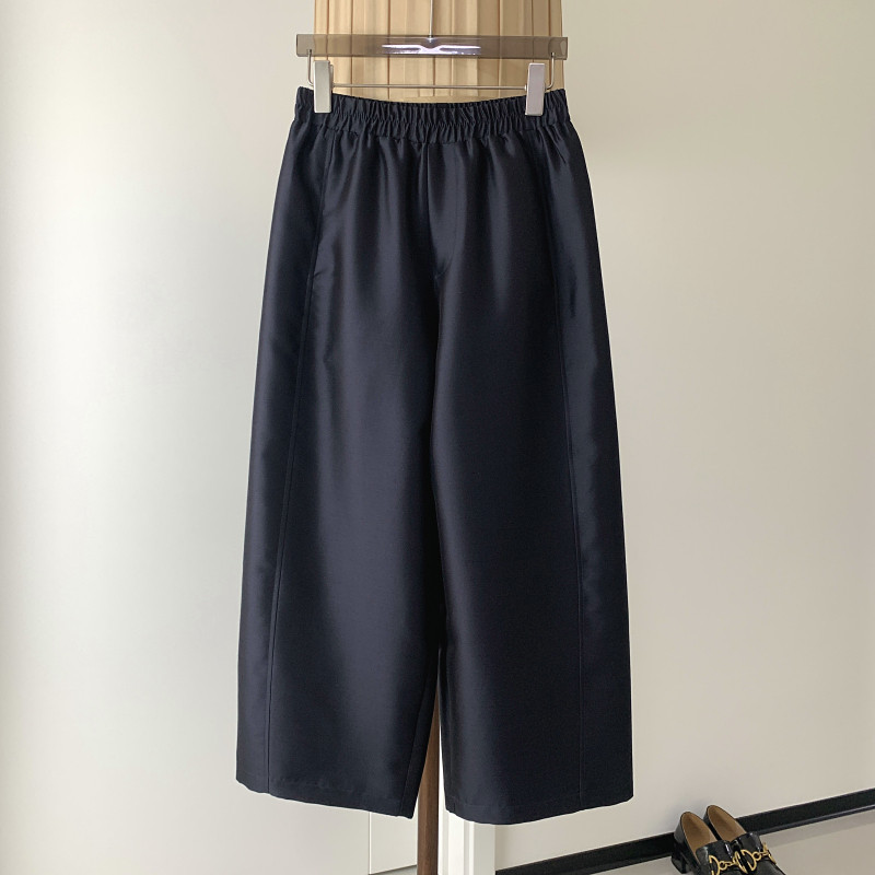 自留百搭神裤！轻奢高级优雅真丝羊毛松紧腰休闲宽松阔腿九分裤女,女装/女士精品,休闲裤,淘宝优惠券,粉丝福利购,淘宝优惠卷