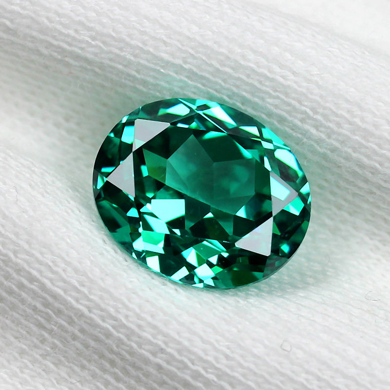 椭圆形帕拉伊巴霓虹蓝碧玺裸石电光绿戒指面项链坠镶嵌冷淡风宝石