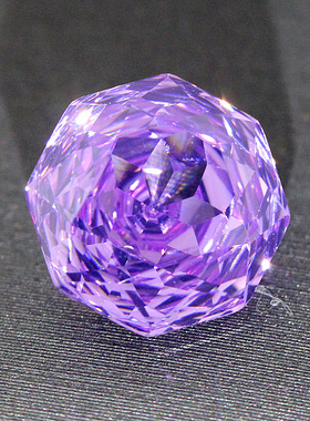 罗德斯玫瑰切割浅紫色高碳钻裸钻戒面戒指吊坠可镶嵌女个性高精切