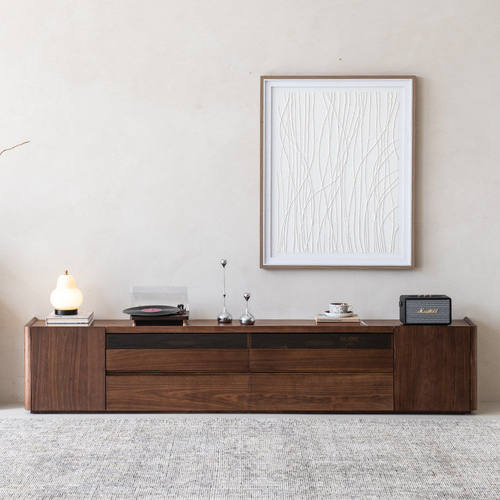 北美黑胡桃实木电视柜可定制