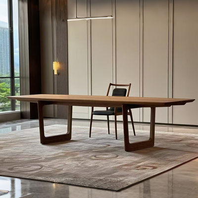 原木餐桌别墅客厅长桌大板茶桌茶台实木老板办公会议桌