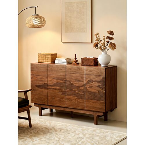 北美黑胡桃实木榫卯餐边柜