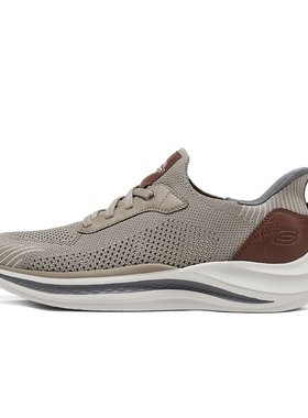 Skechers斯凯奇男士闪穿一脚蹬鞋透气轻盈休闲舒适运动鞋211086