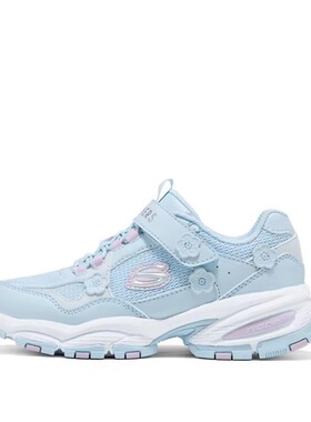 Skechers斯凯奇秋冬女童百搭舒适耐磨魔术贴老爹鞋休闲鞋319353L