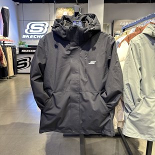 P425U074 抓绒内胆 Skechers斯凯奇男女同款 保暖防风三合一冲锋衣
