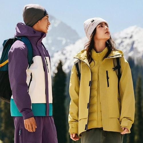 Skechers斯凯奇男女三合一防水保暖御寒冲锋衣旅行外套P425U041