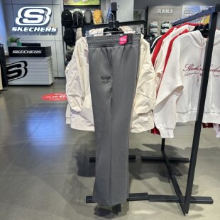 Skechers斯凯奇女士春秋柔软舒适时尚百搭开叉针织长裤L126W008