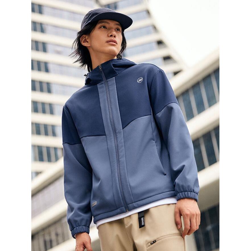 斯凯奇男款户外连帽外套运动