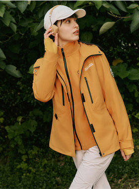 Skechers斯凯奇冬季女子三合一魔方冲锋衣摇粒绒防水外套L324W139