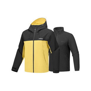 Skechers斯凯奇男款冲锋衣三合一舒适保暖防水连帽外套P425M136