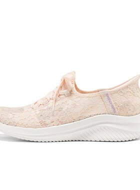 Skechers斯凯奇夏季女士闪穿一脚蹬透气蕾丝轻盈缓震运动鞋150463