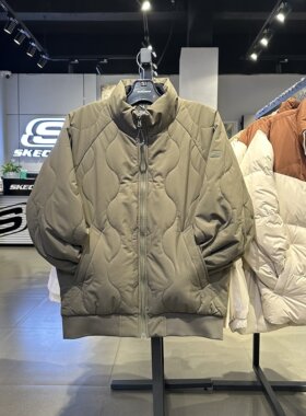 Skechers斯凯奇男士秋冬保暖舒适立领百搭裥棉外套棉服L425M058