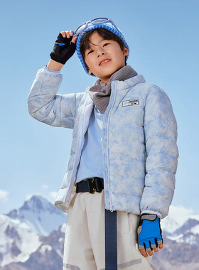 Skechers斯凯奇男女童冬季防风保暖锁温百搭短款羽绒外套P424K057