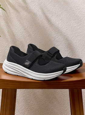 Skechers斯凯奇女士春夏新款搭扣网面透气低帮浅口休闲单鞋117758