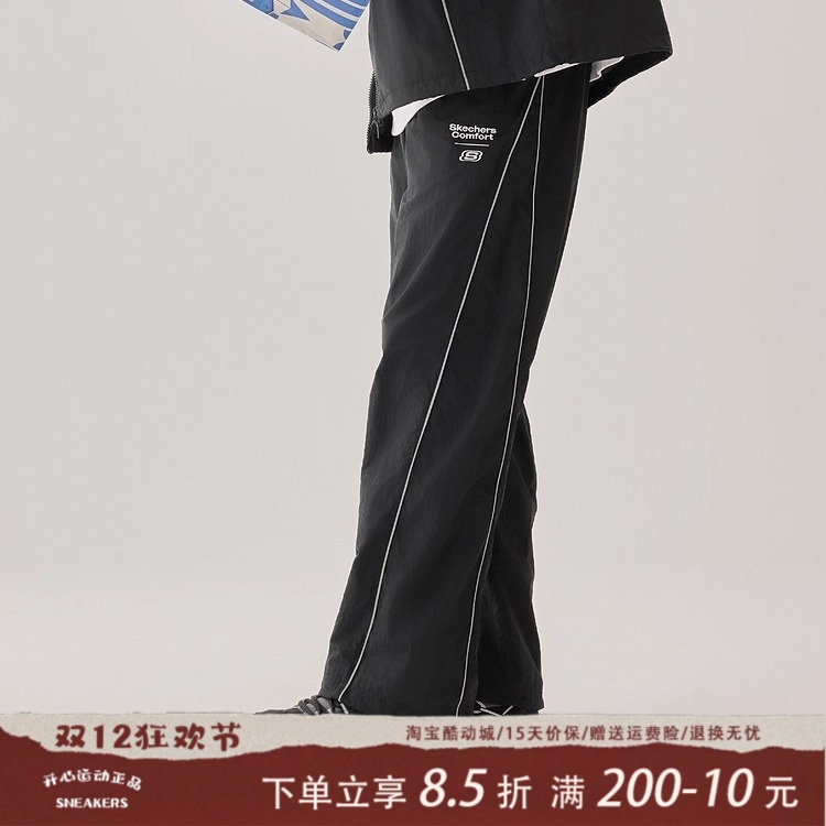 Skechers斯凯奇男女情侣款保暖舒适复古休闲L325M087长裤L325W101