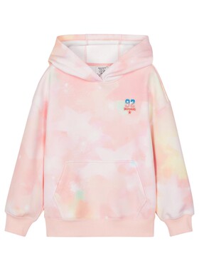 Skechers斯凯奇秋冬女童拼色保暖时尚潮流连帽套头卫衣P424G074