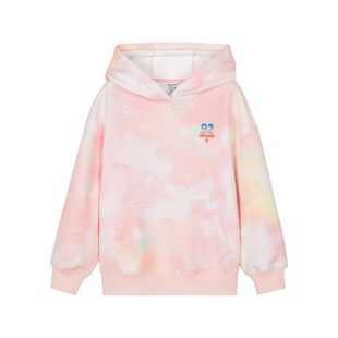 Skechers斯凯奇秋冬女童拼色保暖时尚 潮流连帽套头卫衣P424G074