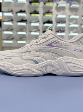 Skechers斯凯奇女童秋季闪穿鞋舒适回弹防滑透气老爹鞋319426L