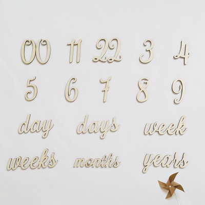 木质月份牌宝宝婴儿百天周岁拍照