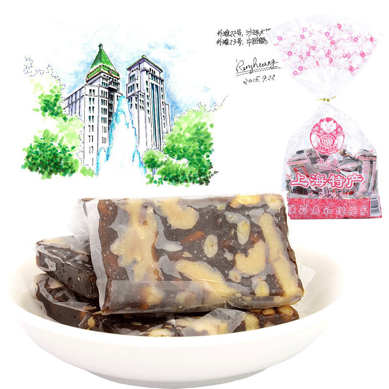上海城隍庙特产传统糕点老香斋松仁/原味南枣核桃糕食品