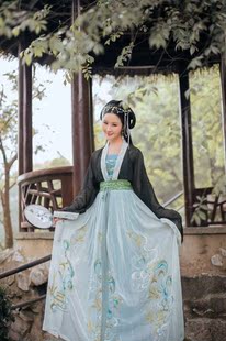 桃之夭夭 正版授权清江齐腰襦裙汉服刺绣吊带上襦一片式下裙汉服