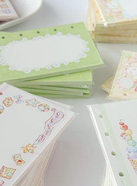 m5功能双面内页｜花夭studio 打孔活页替芯原创手绘时间轴打卡