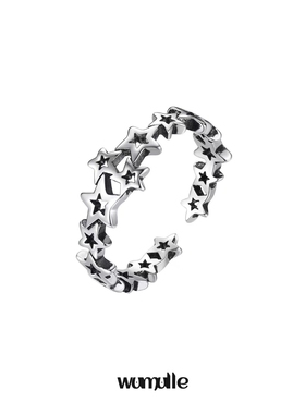 y2k星星做旧开口调节蹦迪ins百搭