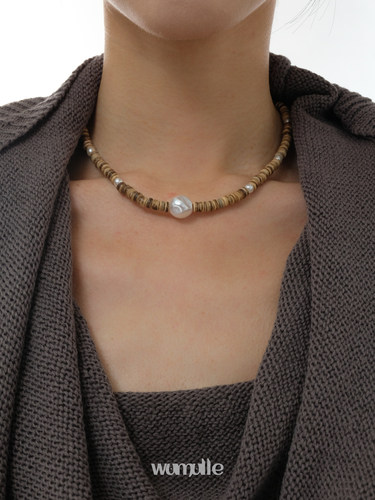 椰壳钛钢新中式男女百搭项链串珠