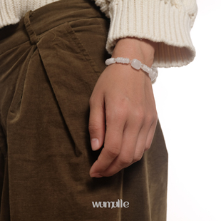 棕系秋日废墟手饰手作 新中式 虎眼石玛瑙晶石复古手链 wumulle