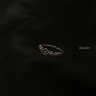 雏菊蹦迪土酷细节F22 开口设计可调节男女细款 wumulle 细花朵戒指