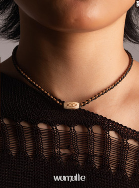 wumulle原创黑棕系编绳项链