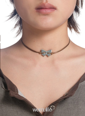 wumulle自制陶瓷蝴蝶项链