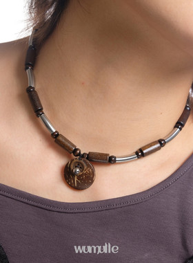 wumulle简约木质项链小众独特