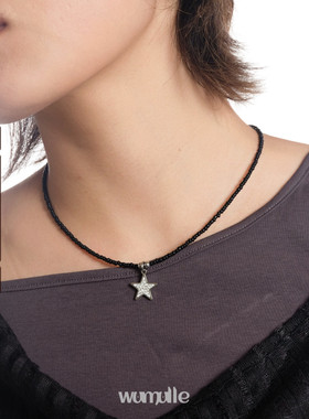 wumulle自制简约串珠项链星星