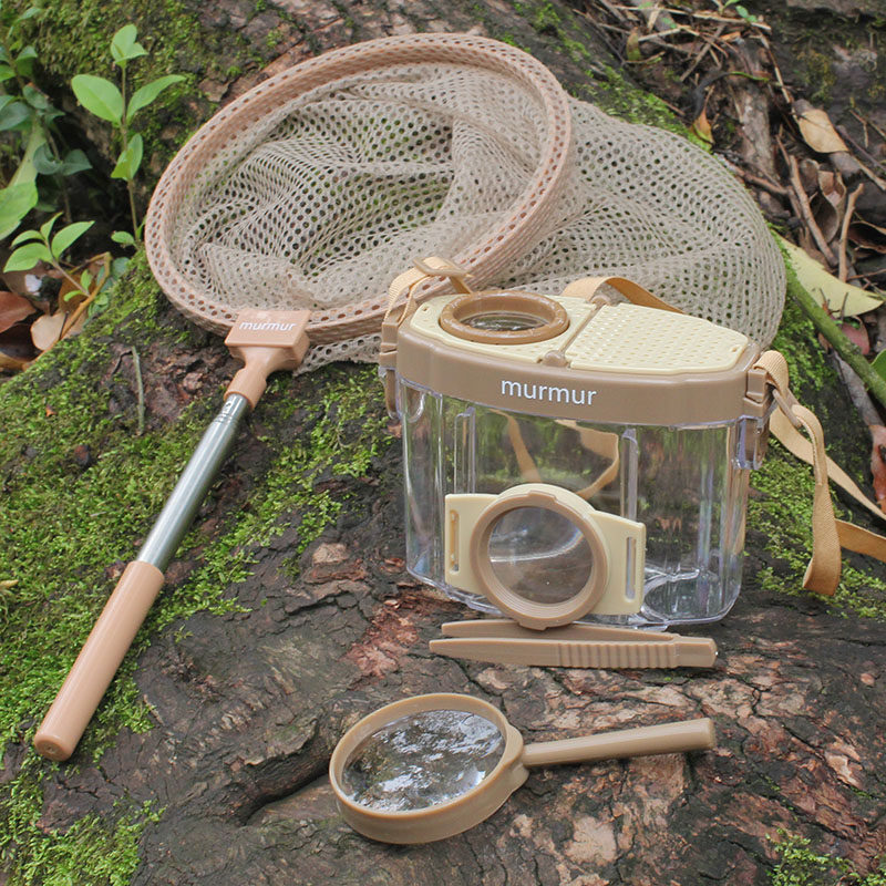 murmur韩国ins风放大镜儿童昆虫收集器捕捉工具蝴蝶笼昆虫观察盒